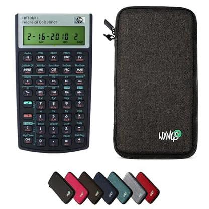 HP 10B II Plus/HP10BII+ Financial Scientific Calculator + WYNGS Protective Case Dark Gray - color: dark gray