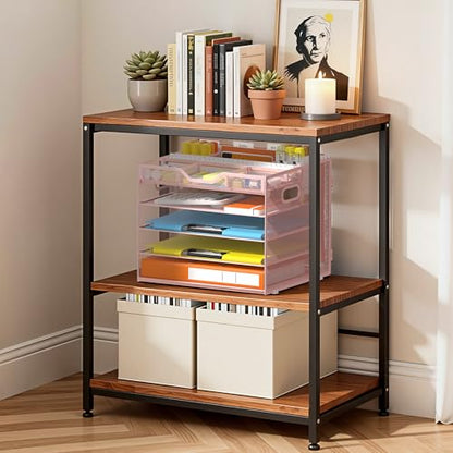 Docnest 5 Tier Desk Organizer with Hanging File Folder Holder&Tray, Pink - color: Pink, size: 12.6" x 11.8" x 10.3"
