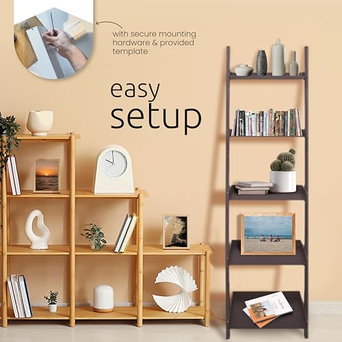 kieragrace Providence Hadfield Leaning Shelf - Matte Paint Black, 18" by 66" - color: Black