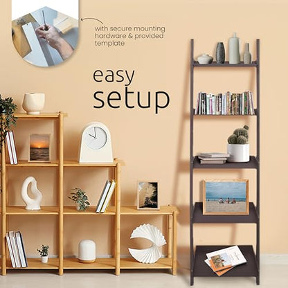 kieragrace Providence Hadfield Leaning Shelf - Matte Paint Black, 18" by 66" - color: Black
