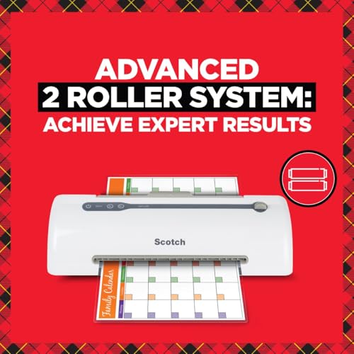 Scotch Rapid Thermal Laminator, 9 inch | Ready in 1 Minute, Never Jam Technology Automatically Prevents Misfed Items, Includes 2 Pouches, TL909X-EF