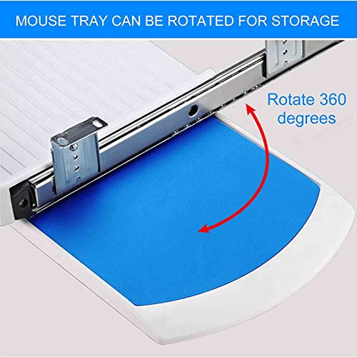 GUNEL Keyboard Stand, Sliding Computer Desk Extension with Retractable to Slide Under Desk, Computer Tray Drawer with Mouse Tray (Color : B) - color: B