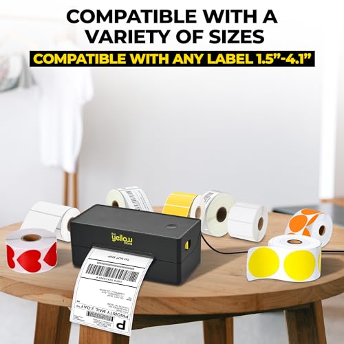 Label Printer, Bluetooth Thermal Printer, 4x6 Shipping Label Printer, Thermal Label Printer Desktop or Phone, Compatible with iPhone, Android, Windows, Mac, Chromebook, Amazon, Ebay, UPS.USPS (Black)