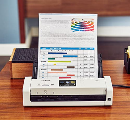 Brother Wireless Document Scanner, ADS-1700W, Fast Scan Speeds, Easy-to-Use, Ideal for Home, Home Office or On-the-Go Professionals (ADS1700W), white - style: Old Model: AD1700W