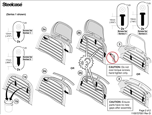Steelcase Series 1 Headrest ONLY, Graphite Frame with 3D Microknit Fabric (Graphite) - color: Graphite, size: Graphite Frame