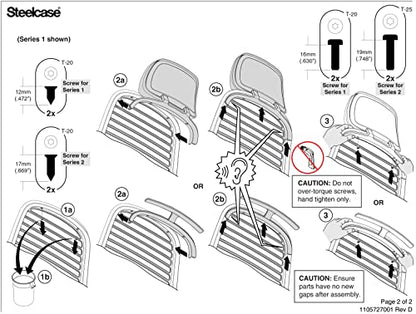 Steelcase Series 1 Headrest ONLY, Graphite Frame with 3D Microknit Fabric (Graphite) - color: Graphite, size: Graphite Frame