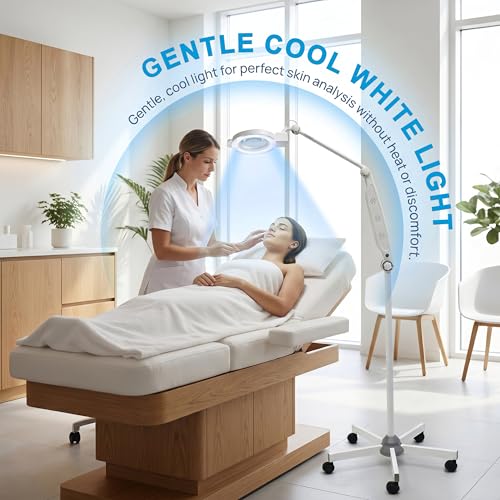 Elitzia 5X Magnifying Floor Lamp with Light for Esthetician