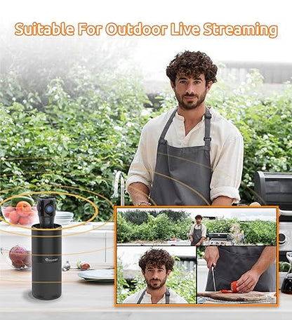 TOUCAN 360-Degree Video Conference Camera, 1080p HD Webcam with 4 Noise Reduction Mics, Speaker, AI Tracking, Works with Zoom, Google Voice, Microsoft Teams and More, for PC/Mac/Tablet - style: SC360+Webcam w/microphones