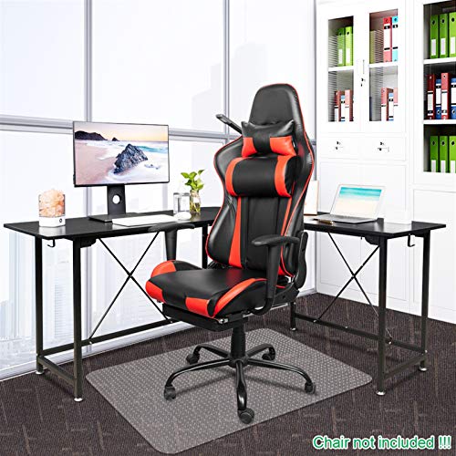 Office Desk Chair Mat - PVC Floor Protection for Hard Wood, Clear Premium Quality, Thick and Sturdy, Transparent (90x120x0.2cm) - size: 90x120x0.2cm