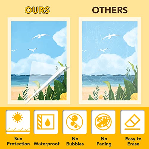 RowinsyDD 130 PCS Self Laminating Sheets, Self Adhesive Laminating Sheets - color: 130 Pcs