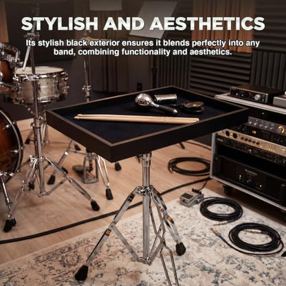 Lewtemi 22 x 16 Inch Percussion Table Adjustable Trap Table, Black - style: Classic