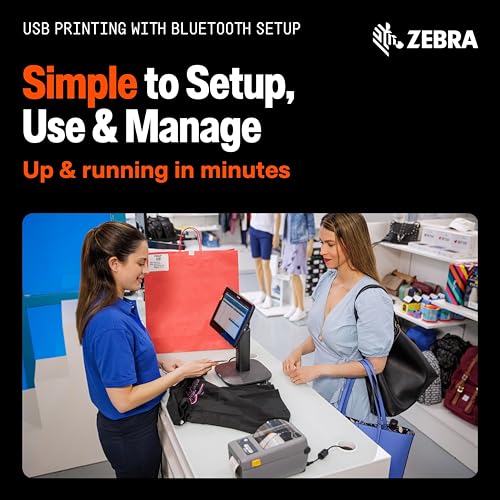 Zebra ZD411 Thermal Shipping Label Printer 2" | 203 DPI | No Ink Required | 2" Wide | USB | 1 Year Warranty | Direct Thermal