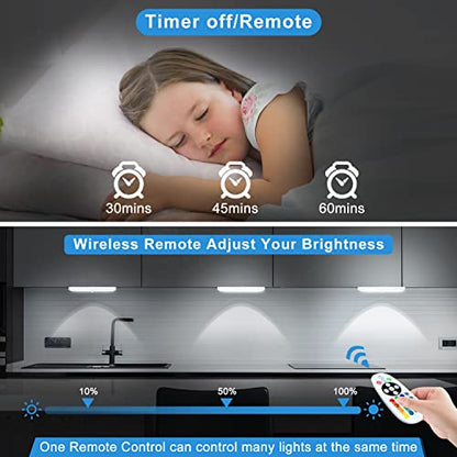 Remote Control RGB Lights Under Cabinet Lighting Rechargeable，1 Pack | 15 Color Changing, 48-LED Wireless Kitchen Counter Lights Perfect for Indoor Pantry Display Shelf Hallway - style: 1 Pack