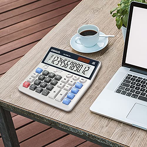 OSALO Desktop Calculator Extra Large Display 12 Digits Big Buttons Solar Accounting Calculator for Office (OS-200ML) - size: OS-200ML Pro