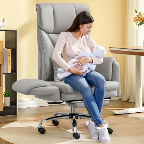 FelixKing Office Chair, Flip Armrests for Pets Criss Cross Legged,Gray - color: Grey