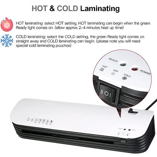 Laminating Machine, Laminator Machine Multipurpose Hot Cold Lamination Bubble for Photo (Pomyaodxqugi9p6-11)