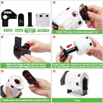 Compatible with Brother 2.4" x 1.1" DK-1209 Small Address/Barcode QL Label - size: 2.4 inch x 1.1 inch (1209)