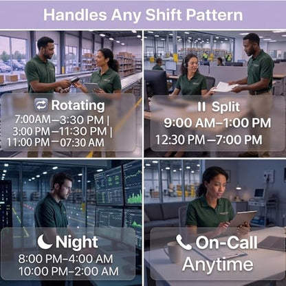 App-Controlled Time Clock with 5s Fast Connection, Edit Records, Set Rules & Run 4 Reports, No Monthly Fee, Fingerprint Time Clock for Employees Small Business, 10 IC Cards