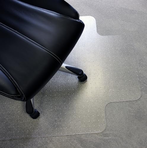 Marvelux Office Chair Mat for Low Pile Carpets 35.5" x 47", Clear Protector Mat for Chairs Under Desks, Rectangular with Lip, PVC Carpeted Floor Mat for Computer Desk Chair - size: Carpet - 35.5" x 47"