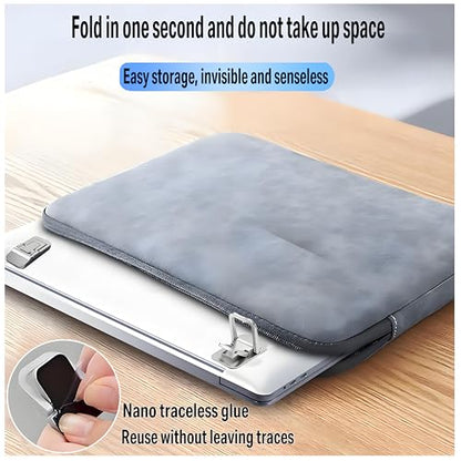 2PCS Laptop Stand Portable,Adjustable Laptop Riser, Ergonomic Cooling Mini Invisible Notebook Stand Riser for Desk Computer Keyboard MacBook Universal 10-17 Inch (Silver) - color: Silver
