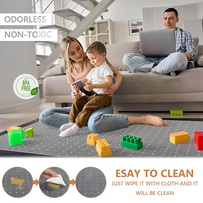 Office Chair Mat, 45" x 53" Clear Carpet Chair Mats for Low Pile Carpeted Floors Home Office, Studded Floor Mat for Office Chair on Carpet