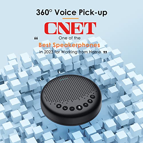 EMEET Luna Conference Speaker and Microphone, 360° Voice Pickup for 8 Users - size: Black Luna for 8