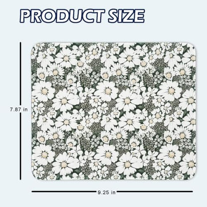 Mouse Pad for Desk with Stitched Edge, Premium Cute Washable Mouse Pads. Computer Mousepad with Non-Slip Rubber Base, Mousepads for Laptop, 9.25x7.75x0.12 inch (Daisy Fields) - color: Daisy Fields