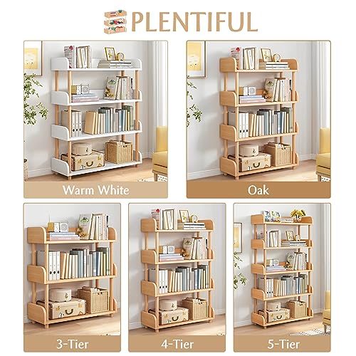OSCHF 4-Tier Wooden Open Bookcase, Oak - color: Oak, size: 4-tier
