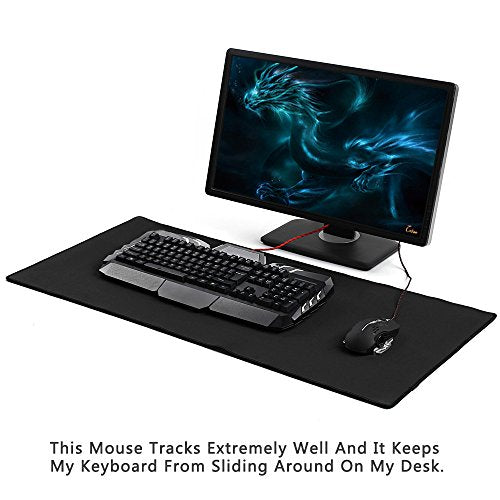 Large Mouse Pad Gaming & Professional Computer Extra Large Mouse Pad/Mat 27.5IN (70 * 30 chunse Black) - color: 70x30 Chunse Black