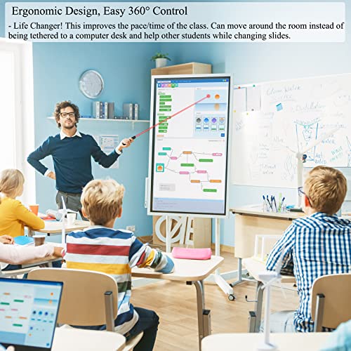 Wireless Presentation Clicker for Google Slides: 100ft Range | Ultra-Bright 656ft Red Pointer | Battery Powered - Plug & Play USB Presenter Remote with Volume & Black Screen for Mac Win PPT Keynote - style: USB-1 Pack