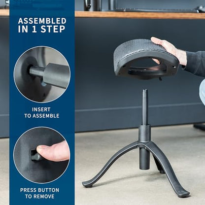 VIVO Under Desk Ottoman Foot Stool, Height Adjustable Elevated Office Leg Rest, Black, CHAIR-FR01