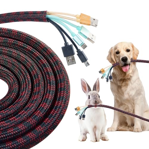 Cable Management Sleeve Split Braided Wire Loom 1 Inch-50FT | PET Braided Cord Organizer for TV, Computer, Desk Cable Management, Home Office, Automotive Wire Protection, Black Red - color: Black red, size: 1" 50ft