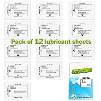 laffeya Shredder Lubricant Sheets, 12 Paper Shredder Sharpening & Cleaning - size: 12 Pack
