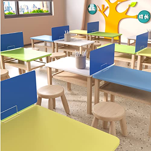 3Pack Blue Classroom Privacy Screens for Student Desks Large Lightweight Dividers Office Booth Partitions Study & Test Desk Furniture Teachers 30 x 100 cm - color: Blau, size: 30x100cm/11.8x39.4inch