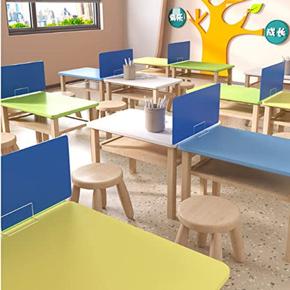 3Pack Blue Classroom Privacy Screens for Student Desks Large Lightweight Dividers Office Booth Partitions Study & Test Desk Furniture Teachers 30 x 100 cm - color: Blau, size: 30x100cm/11.8x39.4inch