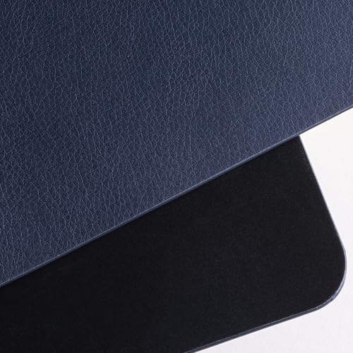 Nekmit Leather Desk Blotter Pad 36 x 20 Inches, Flat, Non-Slip, Waterproof, Blue - color: Blue, size: 36" x 20"