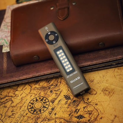 PowerTac Quad 2000 Lumen Flashlight, 4-in-1 Flat Design | USB-C Rechargeable, Multi-Light EDC Light (Flat Desert Earth) - color: Flat Desert Earth