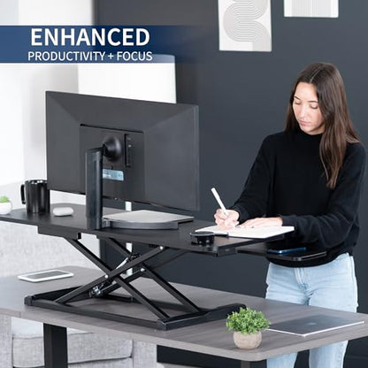VIVO Black 48 in Standing Desk Converter, DESK-V048KB - color: Black, size: 48"