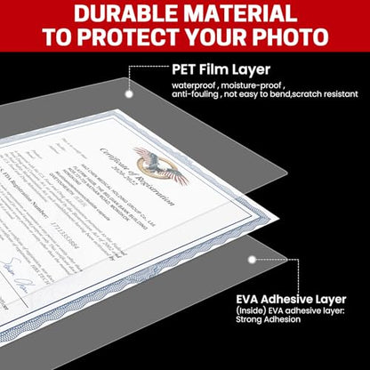 CAREGY 5 Mil Thermal Laminating Pouches,200 Pack, | 9x11.5 Inch Laminating Sheets for 8.5x11 Documents, Clear,Office & School Laminator Supplies - size: 200PACK-5Mil (9 x 11.5Inches)
