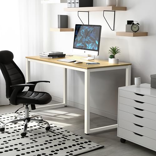 SHW 48-Inch Commercial-Grade Office Computer Desk, Oak - color: Black, size: 48-Inch