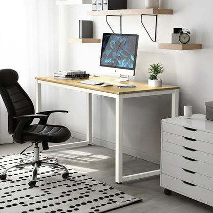 SHW 48-Inch Commercial-Grade Office Computer Desk, Oak - color: Black, size: 48-Inch
