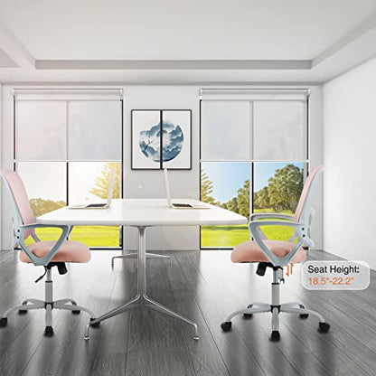 Sweetcrispy Ergonomic Home Office Desk Chair, Managerial Executive Chair - color: Pink, size: 18.5"D