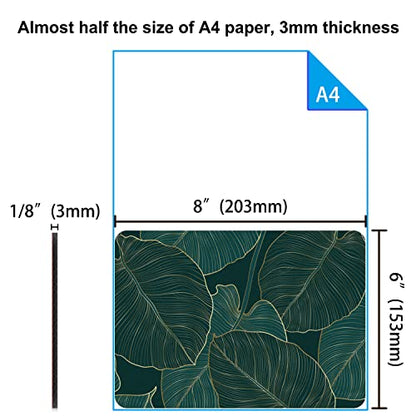 Audimi Small Mouse Pad 6 x 8 Inch, Mini Mouse Pad Thick for Laptop Wireless Mouse Home Office Travel, Portable & Washable (Tropical Leaves) - color: Tropical Leaves