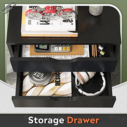 DEVAISE 7-Drawer Office File Cabinets, Mobile Craft Storage Cabinet, Black - color: Black, size: 15.7"D x 18.7"W x 34.5"H