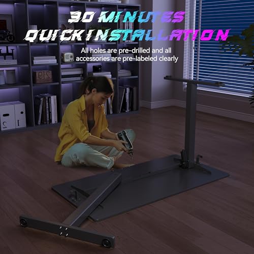 48 x 24 Inch Electric Standing Desk, 3 Memory Presets, Black - color: Black, size: 48*24