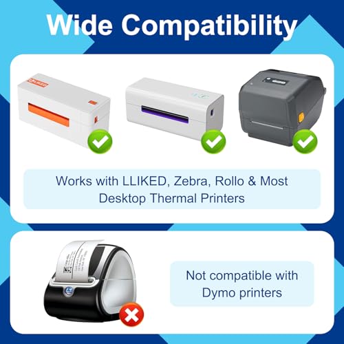 LLIKED 2 Inch Circle Thermal Labels, 7500 Direct Thermal Sticker Labels - size: 10 Rolls