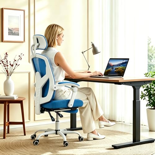 Ergonomic Office Chair with Footrest, Computer Gaming Chair