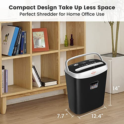 VidaTeco Paper Shredder for Home Office Heavy Duty with 60 Mins Running with US Patented Cutter,Shred CD/Card with Extra Large Bin,AUTO Jam Proof(ETL) (10-Sheet Micro-Cut)