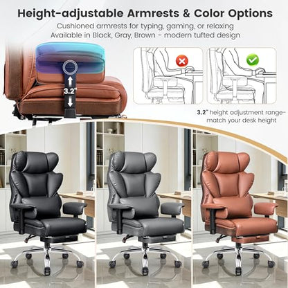 Big & Tall Executive Office Chair, 400 LBS Computer Desk Chair