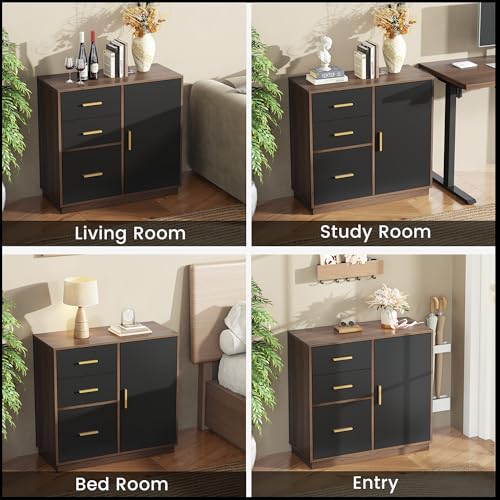 ModernMate Office Storage Cabinet with 3 Drawers, Filing Cabinet for Office